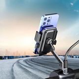 Aesco Motor,motosiklet,bisiklet ,scooter Için 360 Derece Dönebilen Dikiz Aynası Versiyonu Telefon Tutucu Aparat ( Lisinya )