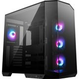 Aesco Msı Mag Pano 100R Pz Temperli Cam 3X120MM 1X120MM Argb Fan Atx Panoramik Gaming Bilgisayar Kasası - 130 W