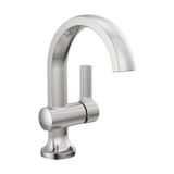 Aesco Musluk Albion Tek Delikli Banyo Bataryası, Krom Tek Kolu Banyo Bataryası, Banyo Lavabo Bataryası, Metal Push Pop-Up Drenaj Grubu, 1.2 Gpm Akış Hızı, Krom 15855LF