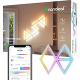 Aesco Nanoleaf Lines 60 Derece Başlangıç seti, 9 Adet Akıllı Rgbw LED Işık Çubuğu – Modüler Wi-Fi Iç Mekan Duvar Aydınlatması (16 Milyon Renk), Alexa, Google ve Apple ile Uyumlu - 1 x 100 cm - 00 Beyaz