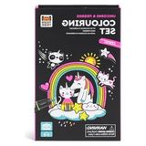 Aesco Neon Unicorn Boyama Seti, Çizim Seti ile Eğlenceli Aktiviteler - 1BW-Beyaz