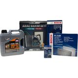 Aesco Netex Premium Bakım Seti Fiat Fiorino 1248CC Dizel M.jet 75PS Model Yılı (2017-2019) (Liqui Moly Top Tec 4200 5W30 Motor Yağı, Bosch S0654 Hava Filtresi, M2188 Kabin Filtresi, P7096 Yağ Filtresi) - Afrika Cevizi Rengi