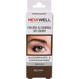 Aesco New Well Kaş ve Kirpik Boyası - Kahverengi 1 Paket (1 x 65 G) - 001 Brown