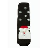 Aesco Noel Baba Yılbaşı Kalın Penye Çorap - Standart - Siyah