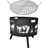 Aesco Nurgaz Orman Şöminesi Geyik Izgaralı - - - 2,5 g / 23 cm