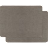 Aesco Ocean Home Textile 2'li Gri Renk Deri Amerikan Servis 40 x 30 cm - 0,60 x 19 x 29 cm - 51R-Turuncu