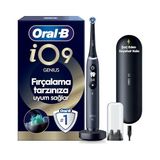 Aesco Oral-B Io9 Siyah Şarjlı/elektrikli Diş Fırçası, 1 Fırça Başlığı, Hızlı Manyetik Şarj Cihazı, Uzun Ömürlü Pil, Şarj Eden Seyahat Kabı, Yedek Başlık Kabı