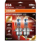 Aesco Osram Ampul H4 60/55W 12V P43T5X2TRQR2B Osram Night Breaker Osr 64193NB220-2HB - Amber