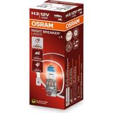 Aesco Osram Ampul Night Breaker Laser H3 12V 55W%150'YE Kadar Fazla Işık 150M'YE Kadar Fazla Görüş Açısı,%20'ye Kadar Beyaz Işık 64151NL