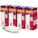 Aesco Osram LED Mum Ampul 4.9W (40W Eşdeğer) E14 Duy 470 Lümen – Dekoratif LED Ampul – Dim Edilemez – Enerji Tasarruflu – Avize ve Aplik Uyumlu – 4’lü Paket (Sarı 2700K) - Amber
