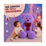 Aesco Özgüner Oyuncak 100 cm Dev Pelüş Ayı, Papyonlu ve Sevimli Büyük Boy Ayıcık, Yumuşak Sarılmalık Peluş, Sevgiliye Hediye