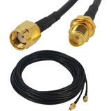 Aesco Parcbeny 4445 10 Metre Wireless Wi-Fi Crc9 Anten Uzatıcı Uzatma Kablosu Altın Kaplama Kontak Uçlar Bilgisayar,modem,access Point Wireless Adaptör Gibi Cihazların Antenlerini Uzatmak Için Kullanılır - Ahşap - Bej - Siyah