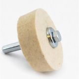 Aesco Parlatma Keçesi 75 mm Matkap Uyumlu Civatalı Somunlu 1 Adet Set Metal Pasta Cila Ucu Aparatı - Ahşap