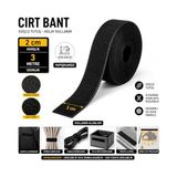 Aesco Paşateks Siyah Cırt Bant 2 cm x 3 Metre – Yapışkansız Velcro Bant – Dikilebilir Kanca Hav Bant Seti
