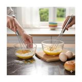 Aesco Paslanmaz Çelik Top Uçlu Çubuk Çırpıcı (31 Cm) | Profesyonel Ball Whisk | Hızlı ve Kolay Karıştırma | Yumurta, Sos ve Hamurlar Için Ideal