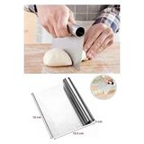 Aesco Paslanmaz Hamur Kesici,hamur Dilimleyici,metal Hamur Sıyırıcı,pasta Sıyırma Aparatı,pasta ve Pastacılık Için Çelik Şekillendirici ve Hamur Porsiyonlayıcı - 0,25 kg