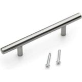 Aesco Paslanmaz Metal Kulp, Inox Dolap Çekmece Mobilya Kulbu, Tv Ünitesi Yatak Odası Vestiyer Mutfak Için (320 Mm) - 00-Siyah - Beyaz