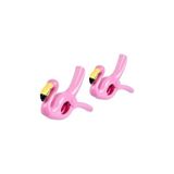 Aesco Pembe Flamingo Plaj Havlusu Mandalı, 2'li Set, Güçlü Tutma Özellikli, Taşınabilir Havlu Klipsi - 1 kg