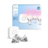 Aesco Philips Hue Essential 3'lü GU10 Spot Başlangıç Seti 345 Lumen - 15.000 Saat Ampul Kullanım Ömrü [enerji Sınıfı F]