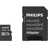 Aesco Philips Ultra Speed Micro Sdhc Card 32 GB + Sd Adaptör Uhs-I U1, 80 Mb/s'ye Kadar Okuma Hızı, A1 Fast App Performans, V10, Akıllı Telefonlar, Tablet, Pc, Kart Okuyucu, Full Hd Video Için Hafıza Kartı