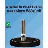Aesco Pilli Baharat Değirmeni Karabiber Tuz ve Baharat Öğütücü
