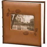 Aesco Pioneer Kabartmalı Sarmaşık Çerçeve Suni Deri Kapak Fotoğraf Albümü, Kahverengi 10 x 15 cm