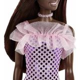 Aesco Pırıltılı Barbie - Pembe Pullu Elbise Siyahi