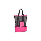 Aesco Plaj Çantası Soğutucu Bölmeli Seyahat Çantası Termal Piknik Kamp Çantası Outdor Çanta (Pembe) (Pembe) - Ahşap