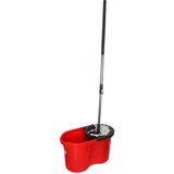 Aesco Plastik Temizlik Seti Kova+Mop+Paspas+Sap Kırmızı Renk