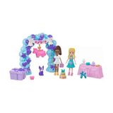 Aesco ™ Polly™ Doğum Günü Partisi Paketi Doğum Günü Partisi Paketi, Bebek ve Evcil Hayvan Oyun Seti, Moda ve Yiyecek Temalı Aksesuarlar, Seyahat Oyuncağı JCC33
