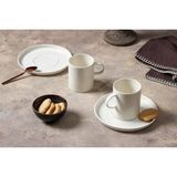 Aesco Porland Illusion Alumilite 2 Kişilik Çay Fincan Takımı 200CC - 00-Siyah - Beyaz
