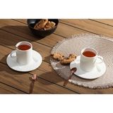 Aesco Porland Superior Bone Porcelain Elix 2 Kişilik Çay Fincan Takımı 200CC - 0002 - Beyaz
