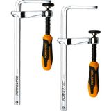 Aesco Powertec 71409 Hızlı Vidalı Kılavuz Ray Kelepçesi, Mft ve Kılavuz Ray Sistemi Için, 17,78 cm Kapasite x 6,02 cm Boğaz Derinliği, 181 kg Sıkıştırma Kuvveti, 2 Paket - Ahşap