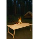 Aesco Pratikoutdoor Katlanır Sabit Ayaklı Kamp, Piknik ve Bahçe Masası 70X150 cm - Ham Naturel Renk - 70 x 150 cm