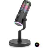 Aesco Profesyonel Rgb Mikrofon Dsp Gürültü Engelleme Reverb Echo Destekli Type-C - Siyah Su8