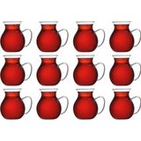 Aesco Promosyonca Keyfi Ala Borosilikat Cam Çay Bardağı Seti, 200ML, 6'lı, Termisil Kupa, Şık ve Dayanıklı (12) - 00-Siyah - Beyaz