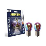 Aesco PY21W 93 Turuncu Amber Chorome Diadem BAU15S, 12V, 2'li Paket