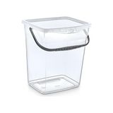Aesco Q-Box 6 Litre Çok Amaçlı Şeffaf Saklama Kutusu – Kilitli Kapaklı, Saplı Deterjan ve Erzak Düzenleyici