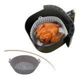 Aesco Renkli Isıya Dayanıklı Yıkanılabilir Silikon Fırın ve Airfryer Yuvarlak Pişirme Matı 20 cm
