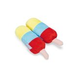 Aesco Renkli Peluş Köpek Oyuncağı Seti, Dondurma Temalı, 2 Adet, 18X12X4,5 cm