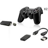 Aesco Retro Oyun Stick HDMI Çift Gamepad Seti 2.4g Kablosuz - Siyah HD327