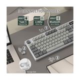 Aesco RK86 Kablosuz Mekanik Klavye, Gaming Klavye Conta Montajlı, 3 Mod (2.4ghz/bluetooth/type C) Apex Pro Tkl Rgb 75% Oyuncu Klavyesi, Tft Renkli Ekran, Topuz, Hot Swappable Doğrusal Anahtar
