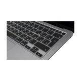 Aesco Rusça Klavye Koruyucu MacBook Air 13 A1932 A2179 A2337 M1 Uyumlu | Uk Iso Ters L Enter | Ince Silikon Russian Keyboard Cover Siyah