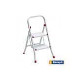 Aesco Saraylı Pratik Metal Merdiven Beyaz 2 Basamaklı