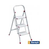 Aesco Saraylı Pratik Metal Merdiven Beyaz 3 Basamaklı