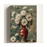 Aesco Sayılarla Boyama Tuval Hobi Seti Kırmızı Vazo Temalı Fırça ve Boya Dahil Set (Çıtalı) 40X50 cm Kendin Yap Sayılarla Tuval Boya Kiti (Kasnaklı) - 41 Delft Blue