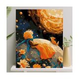 Aesco Sayılarla Boyama Tuval Seti Fırça Boya Dahil (Çıtalı) 40X50 cm - Küçük Prens - 41 Delft Blue