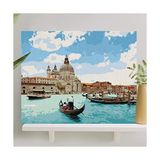 Aesco Sayılarla Boyama Tuval Seti Fırça Boya Dahil (Çıtalı) 40X50 cm - Mavi Rüya - 41 Delft Blue