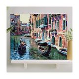 Aesco Sayılarla Boyama Tuval Seti Fırça Boya Dahil (Çıtalı) 40X50 cm - Venedik - 41 Delft Blue