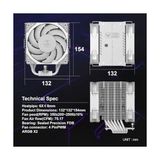 Aesco Scythe Mugen 6 Tuf Gamıng Edıtıon Beyaz, 120MM Wonder Tornado Fanlı Sessiz Hava Soğutucu, Intel Lga 1700 & Amd Am5/am4 Uyumlu – Tower Soğutucu